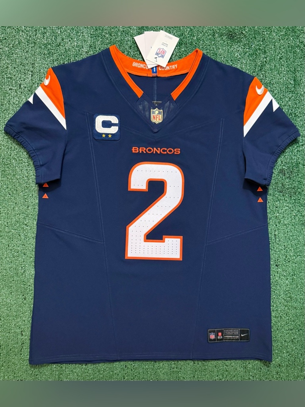 Authentic Pat Surtain Denver Broncos Navy Nike Vapor Fuse Elite Jersey Size 44